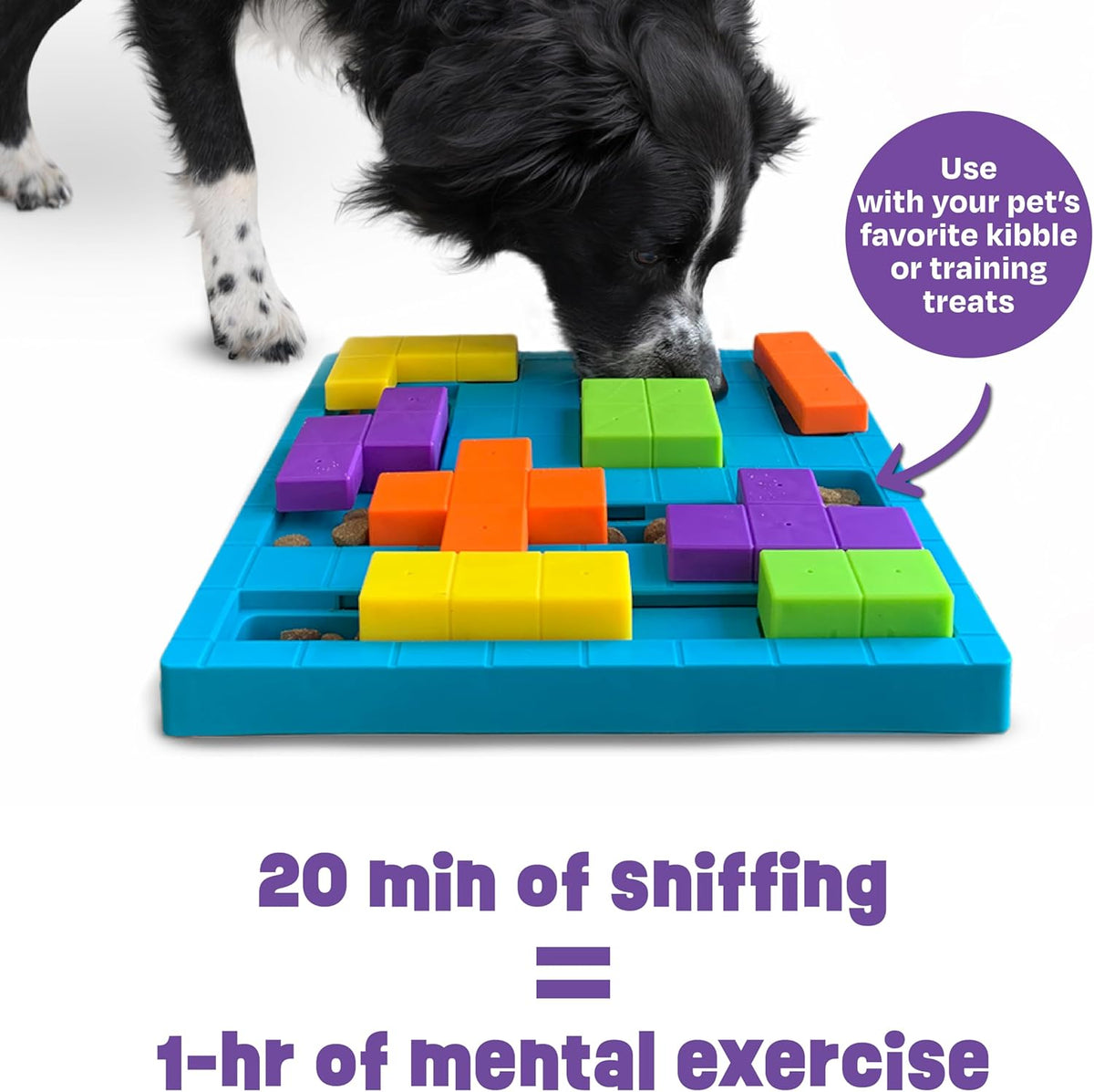 Brain Teaser Treat Puzzle - Dog Puzzle Toys, Interactive Dog Toys, Gifts for Dogs