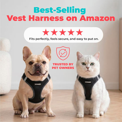 Voyager Step-in Air Dog Vest Harness - Moss Green, Medium | 16 - 18" in Chest, Reflective Bands, All Weather Breathable Air Mesh, Cats Compatible, Lightweight, Fast Drying - Colors B