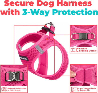 Voyager Step-in Air Dog Vest Harness - Moss Green, Medium | 16 - 18" in Chest, Reflective Bands, All Weather Breathable Air Mesh, Cats Compatible, Lightweight, Fast Drying - Colors B