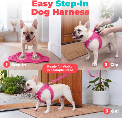 Voyager Step-in Air Dog Vest Harness - Moss Green, Medium | 16 - 18" in Chest, Reflective Bands, All Weather Breathable Air Mesh, Cats Compatible, Lightweight, Fast Drying - Colors B