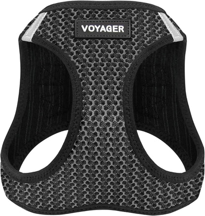 Voyager Step-in Air Dog Vest Harness - Moss Green, Medium | 16 - 18" in Chest, Reflective Bands, All Weather Breathable Air Mesh, Cats Compatible, Lightweight, Fast Drying - Colors B