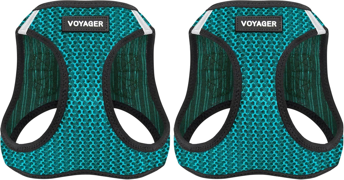 Voyager Step-in Air Dog Vest Harness - Moss Green, Medium | 16 - 18" in Chest, Reflective Bands, All Weather Breathable Air Mesh, Cats Compatible, Lightweight, Fast Drying - Colors B