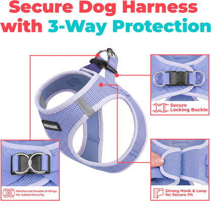 Voyager Step-in Air Dog Vest Harness - Moss Green, Medium | 16 - 18" in Chest, Reflective Bands, All Weather Breathable Air Mesh, Cats Compatible, Lightweight, Fast Drying - Colors B
