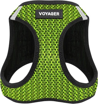 Voyager Step-in Air Dog Vest Harness - Moss Green, Medium | 16 - 18" in Chest, Reflective Bands, All Weather Breathable Air Mesh, Cats Compatible, Lightweight, Fast Drying - Colors B