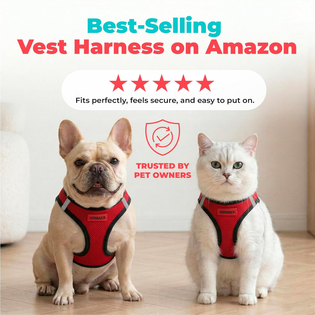 Voyager Step-in Air Dog Vest Harness - Moss Green, Medium | 16 - 18" in Chest, Reflective Bands, All Weather Breathable Air Mesh, Cats Compatible, Lightweight, Fast Drying - Colors B