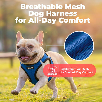 Voyager Step-in Air Dog Vest Harness - Moss Green, Medium | 16 - 18" in Chest, Reflective Bands, All Weather Breathable Air Mesh, Cats Compatible, Lightweight, Fast Drying - Colors B