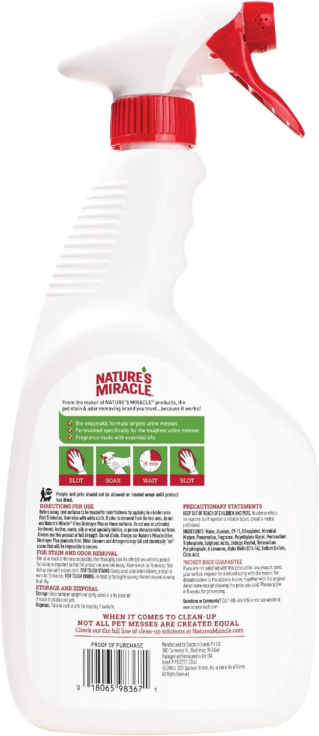 Cat Urine Destroyer Plus, Enzymatic Cleaner, 32 oz