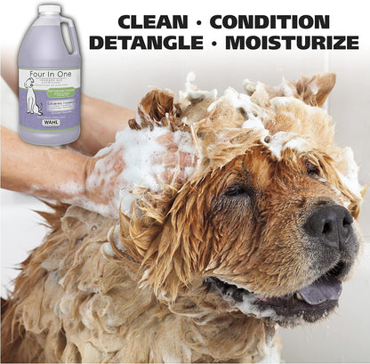 USA 4-in-1 Calming Dog Shampoo with Lavender Chamomile Scent – Cleans, Conditions, Detangles, & Moisturizes - Pet Friendly Formula - 24 Oz - Model 820000A