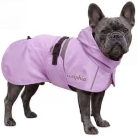 Dog Raincoat, Adjustable Hooded Reflective Jacket with Pocket