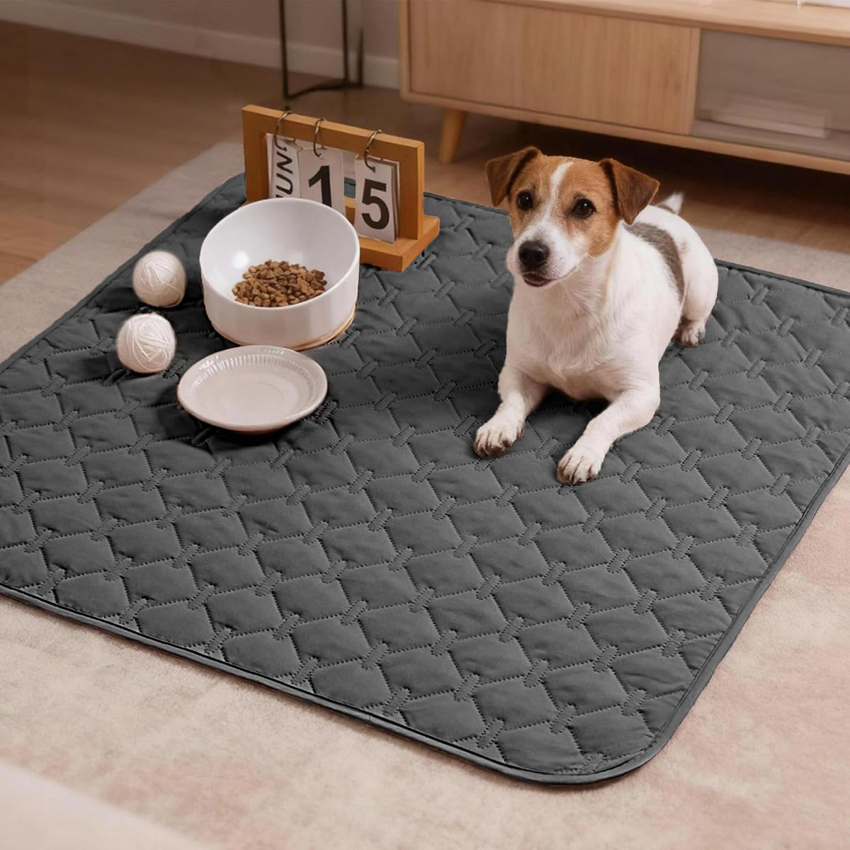 100% Double-Sided Waterproof Dog Bed Cover Pet Blanket Sofa Couch Furniture Protector for Puppy Large Dog Cat, Reversible (68x82 Inch (Pack of 1), Dark Grey/Light Grey) - Colors B