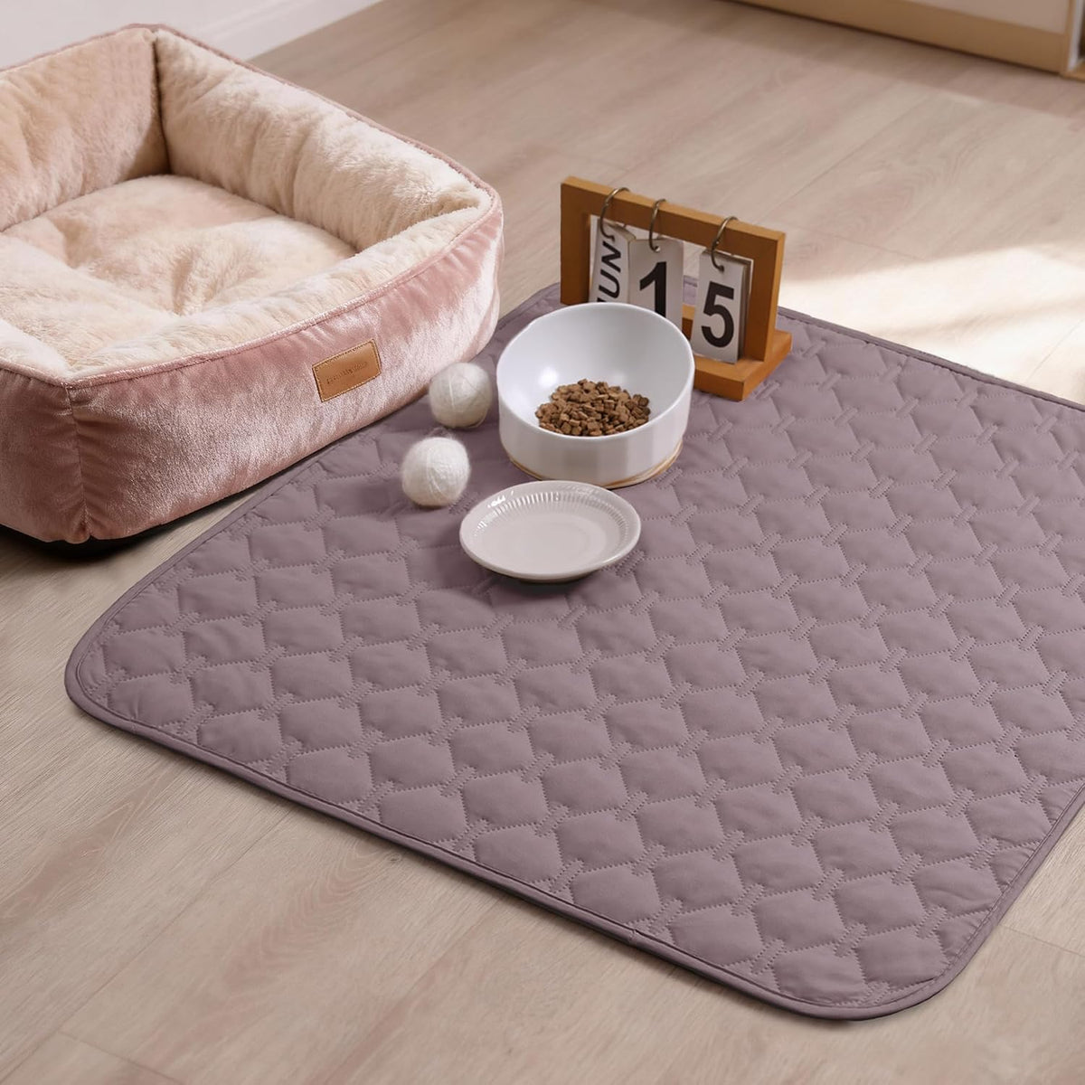 100% Double-Sided Waterproof Dog Bed Cover Pet Blanket Sofa Couch Furniture Protector for Puppy Large Dog Cat, Reversible (68x82 Inch (Pack of 1), Dark Grey/Light Grey) - Colors B