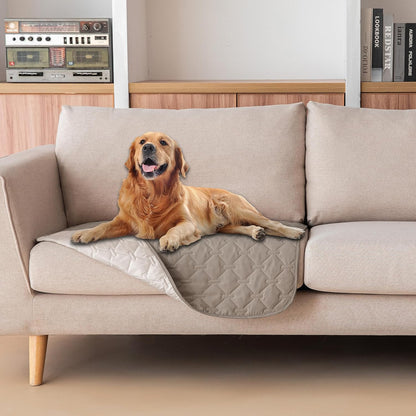 100% Double-Sided Waterproof Dog Bed Cover Pet Blanket Sofa Couch Furniture Protector for Puppy Large Dog Cat, Reversible (68x82 Inch (Pack of 1), Dark Grey/Light Grey) - Colors B