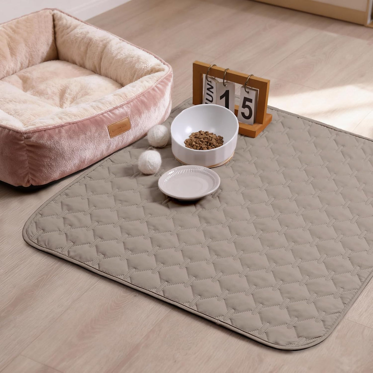 100% Double-Sided Waterproof Dog Bed Cover Pet Blanket Sofa Couch Furniture Protector for Puppy Large Dog Cat, Reversible (68x82 Inch (Pack of 1), Dark Grey/Light Grey) - Colors B