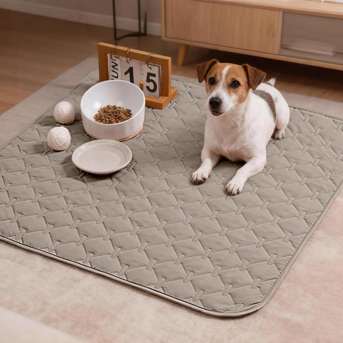 100% Double-Sided Waterproof Dog Bed Cover Pet Blanket Sofa Couch Furniture Protector for Puppy Large Dog Cat, Reversible (68x82 Inch (Pack of 1), Dark Grey/Light Grey) - Colors B