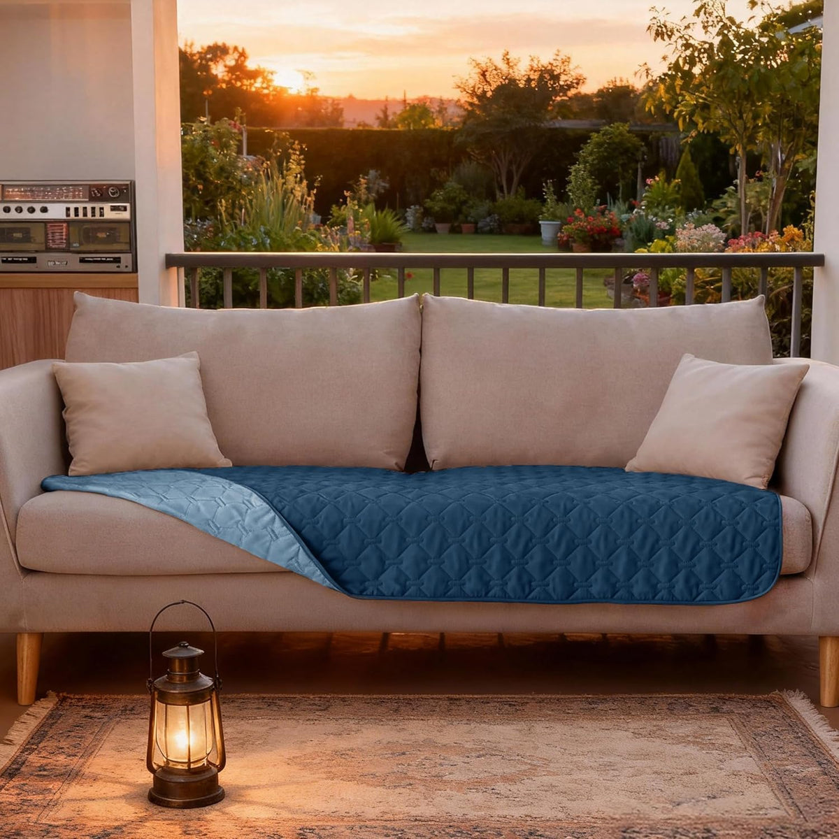 100% Double-Sided Waterproof Dog Bed Cover Pet Blanket Sofa Couch Furniture Protector for Puppy Large Dog Cat, Reversible (68x82 Inch (Pack of 1), Dark Grey/Light Grey) - Colors B