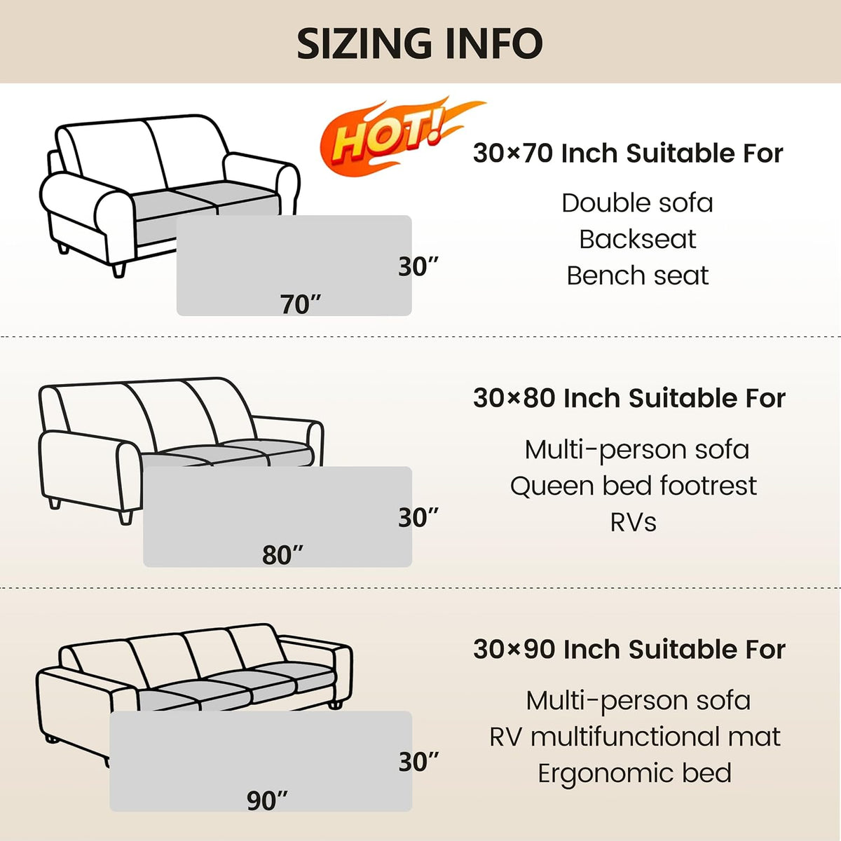 100% Double-Sided Waterproof Dog Bed Cover Pet Blanket Sofa Couch Furniture Protector for Puppy Large Dog Cat, Reversible (68x82 Inch (Pack of 1), Dark Grey/Light Grey) - Colors B