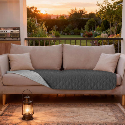 100% Double-Sided Waterproof Dog Bed Cover Pet Blanket Sofa Couch Furniture Protector for Puppy Large Dog Cat, Reversible (68x82 Inch (Pack of 1), Dark Grey/Light Grey) - Colors B