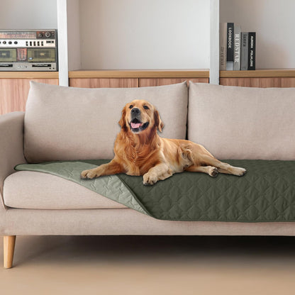 100% Double-Sided Waterproof Dog Bed Cover Pet Blanket Sofa Couch Furniture Protector for Puppy Large Dog Cat, Reversible (68x82 Inch (Pack of 1), Dark Grey/Light Grey) - Colors B