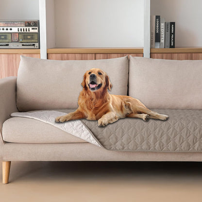 100% Double-Sided Waterproof Dog Bed Cover Pet Blanket Sofa Couch Furniture Protector for Puppy Large Dog Cat, Reversible (68x82 Inch (Pack of 1), Dark Grey/Light Grey) - Colors B