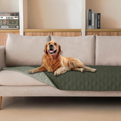 100% Double-Sided Waterproof Dog Bed Cover Pet Blanket Sofa Couch Furniture Protector for Puppy Large Dog Cat, Reversible (68x82 Inch (Pack of 1), Dark Grey/Light Grey) - Colors B