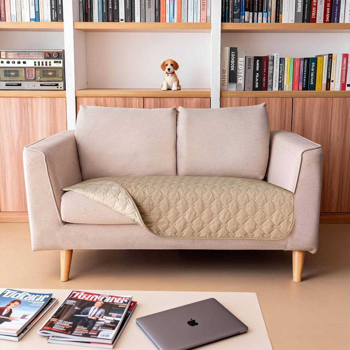 100% Double-Sided Waterproof Dog Bed Cover Pet Blanket Sofa Couch Furniture Protector for Puppy Large Dog Cat, Reversible (68x82 Inch (Pack of 1), Dark Grey/Light Grey) - Colors B