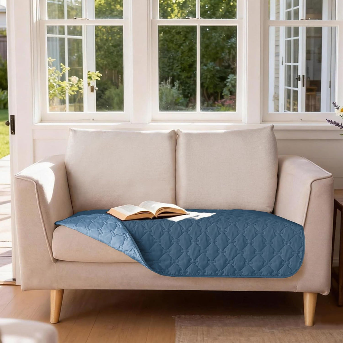100% Double-Sided Waterproof Dog Bed Cover Pet Blanket Sofa Couch Furniture Protector for Puppy Large Dog Cat, Reversible (68x82 Inch (Pack of 1), Dark Grey/Light Grey) - Colors B
