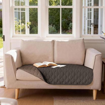 100% Double-Sided Waterproof Dog Bed Cover Pet Blanket Sofa Couch Furniture Protector for Puppy Large Dog Cat, Reversible (68x82 Inch (Pack of 1), Dark Grey/Light Grey) - Colors B