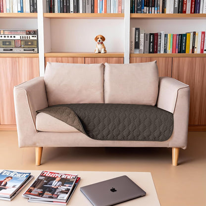 100% Double-Sided Waterproof Dog Bed Cover Pet Blanket Sofa Couch Furniture Protector for Puppy Large Dog Cat, Reversible (68x82 Inch (Pack of 1), Dark Grey/Light Grey) - Colors B