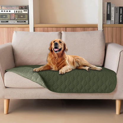 100% Double-Sided Waterproof Dog Bed Cover Pet Blanket Sofa Couch Furniture Protector for Puppy Large Dog Cat, Reversible (68x82 Inch (Pack of 1), Dark Grey/Light Grey) - Colors B