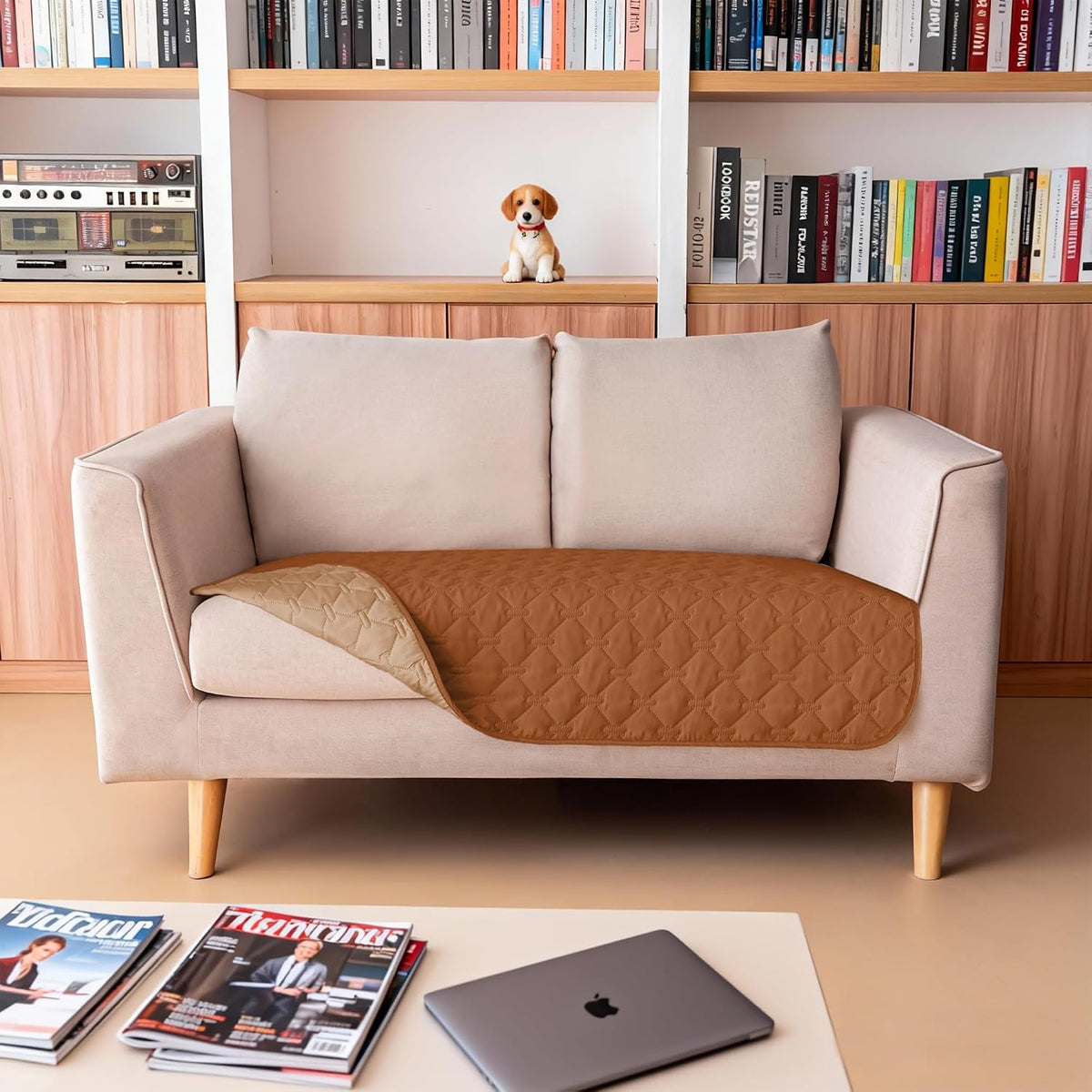 100% Double-Sided Waterproof Dog Bed Cover Pet Blanket Sofa Couch Furniture Protector for Puppy Large Dog Cat, Reversible (68x82 Inch (Pack of 1), Dark Grey/Light Grey) - Colors B