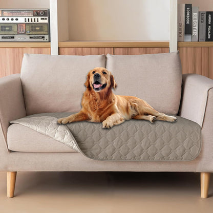 100% Double-Sided Waterproof Dog Bed Cover Pet Blanket Sofa Couch Furniture Protector for Puppy Large Dog Cat, Reversible (68x82 Inch (Pack of 1), Dark Grey/Light Grey) - Colors B