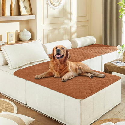 100% Double-Sided Waterproof Dog Bed Cover Pet Blanket Sofa Couch Furniture Protector for Puppy Large Dog Cat, Reversible (68x82 Inch (Pack of 1), Dark Grey/Light Grey) - Colors B