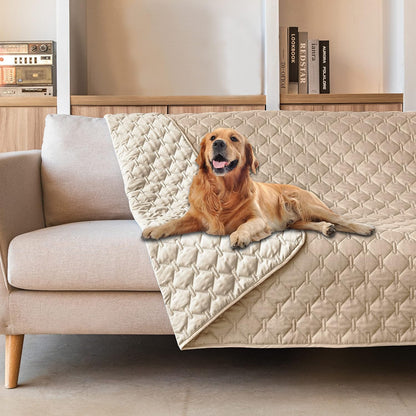 100% Double-Sided Waterproof Dog Bed Cover Pet Blanket Sofa Couch Furniture Protector for Puppy Large Dog Cat, Reversible (68x82 Inch (Pack of 1), Dark Grey/Light Grey) - Colors B