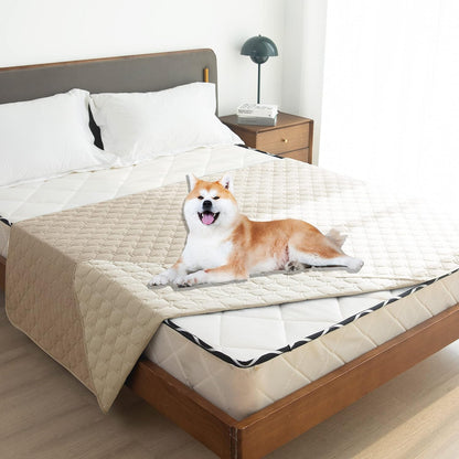 100% Double-Sided Waterproof Dog Bed Cover Pet Blanket Sofa Couch Furniture Protector for Puppy Large Dog Cat, Reversible (68x82 Inch (Pack of 1), Dark Grey/Light Grey) - Colors B