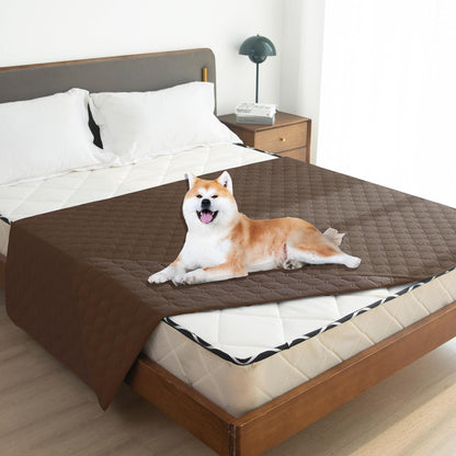 100% Double-Sided Waterproof Dog Bed Cover Pet Blanket Sofa Couch Furniture Protector for Puppy Large Dog Cat, Reversible (68x82 Inch (Pack of 1), Dark Grey/Light Grey) - Colors B