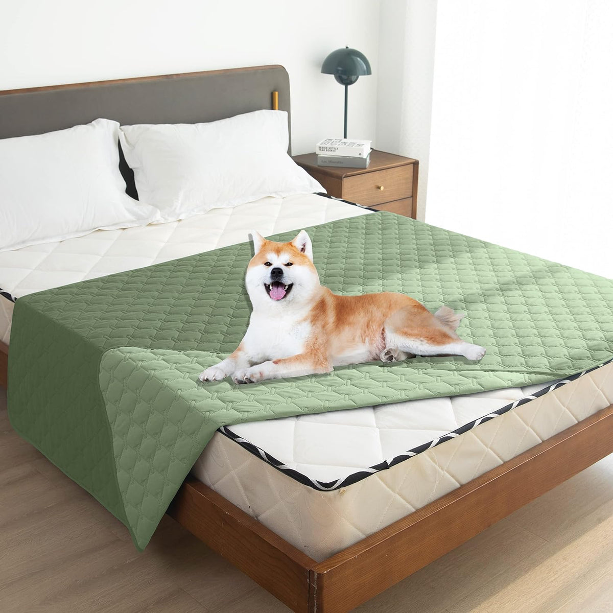 100% Double-Sided Waterproof Dog Bed Cover Pet Blanket Sofa Couch Furniture Protector for Puppy Large Dog Cat, Reversible (68x82 Inch (Pack of 1), Dark Grey/Light Grey) - Colors B