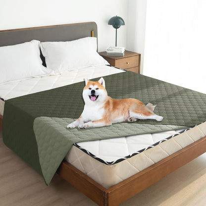 100% Double-Sided Waterproof Dog Bed Cover Pet Blanket Sofa Couch Furniture Protector for Puppy Large Dog Cat, Reversible (68x82 Inch (Pack of 1), Dark Grey/Light Grey) - Colors B