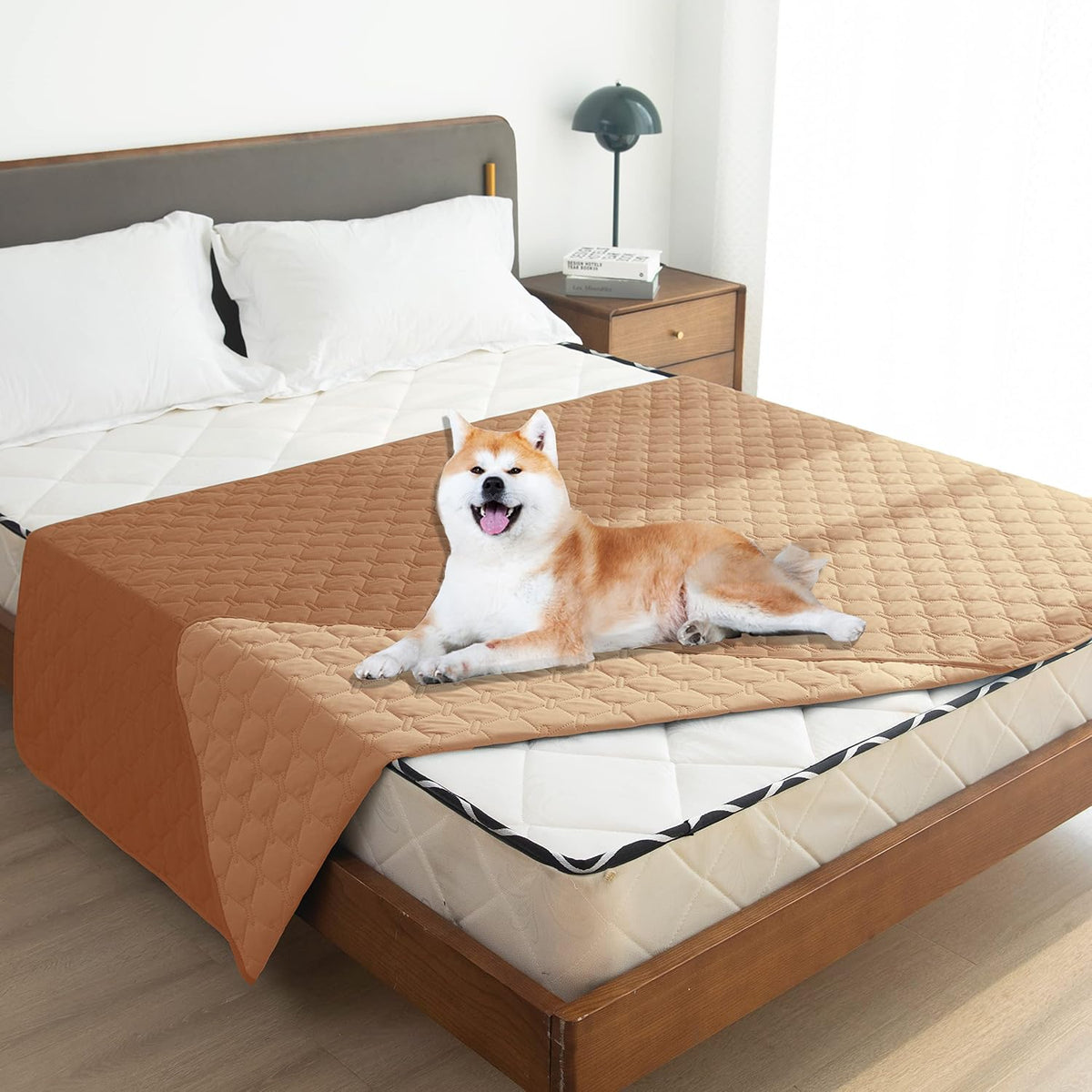 100% Double-Sided Waterproof Dog Bed Cover Pet Blanket Sofa Couch Furniture Protector for Puppy Large Dog Cat, Reversible (68x82 Inch (Pack of 1), Dark Grey/Light Grey) - Colors B