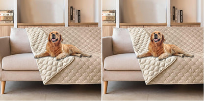 100% Double-Sided Waterproof Dog Bed Cover Pet Blanket Sofa Couch Furniture Protector for Puppy Large Dog Cat, Reversible (68x82 Inch (Pack of 1), Dark Grey/Light Grey) - Colors B