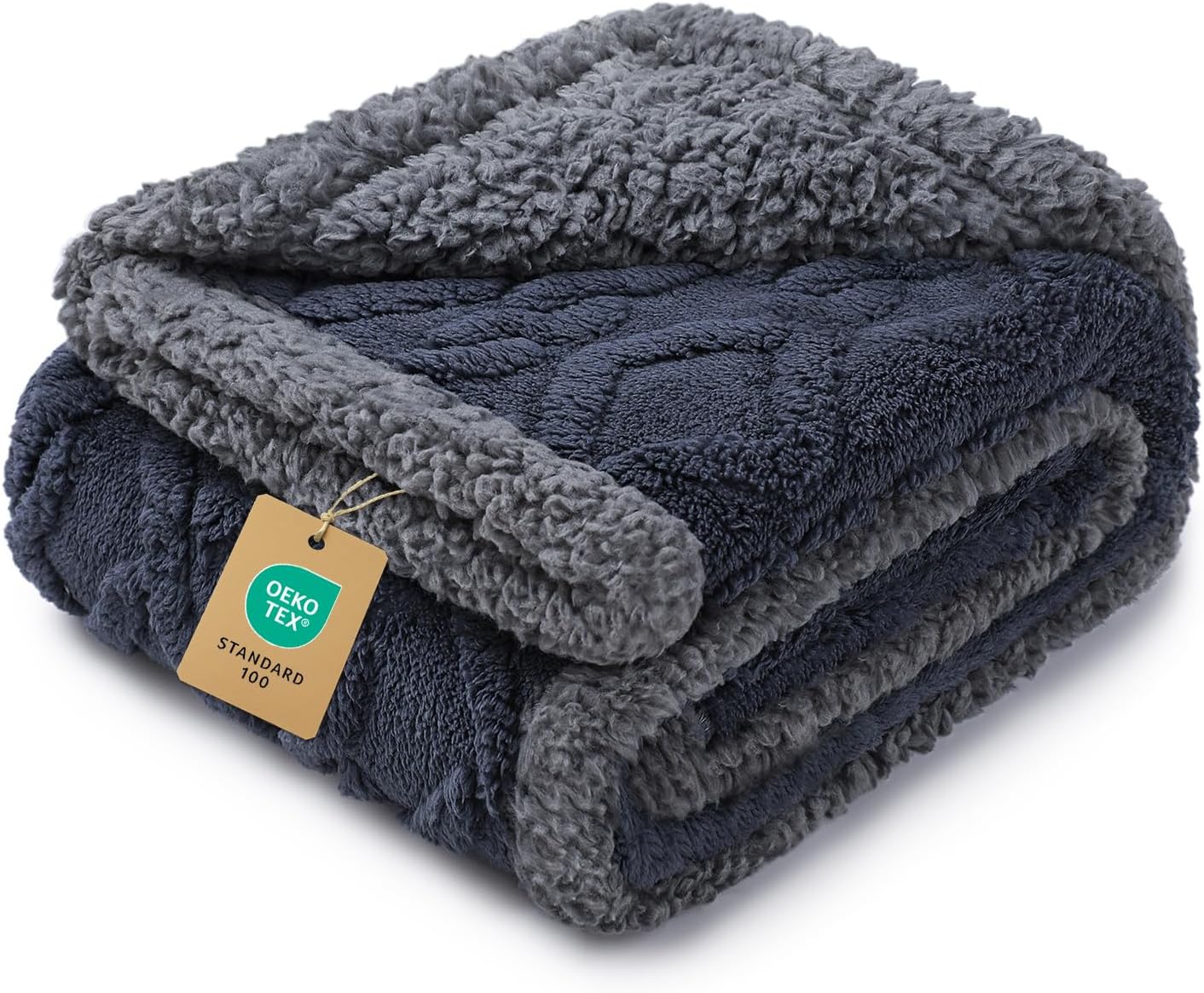 Luciphia Waterproof Pet Blanket, Liquid Pee Proof Dog Blankets for Sofa Bed Couch, Reversible Sherpa Fleece Furniture Protector Cover for Small Medium Large Dogs Cats,Khaki X-Large（85" x 57"）
