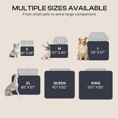 Luciphia Waterproof Pet Blanket, Liquid Pee Proof Dog Blankets for Sofa Bed Couch, Reversible Sherpa Fleece Furniture Protector Cover for Small Medium Large Dogs Cats,Khaki X-Large（85" x 57"）