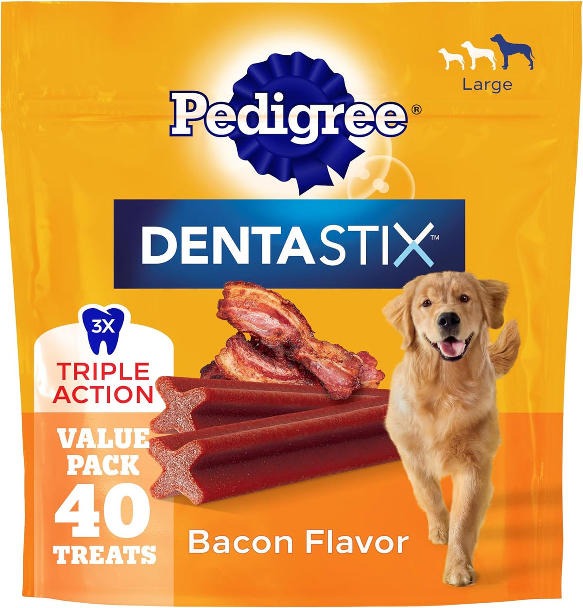 Dentastix Large Breed Dental Dog Treats, Fresh