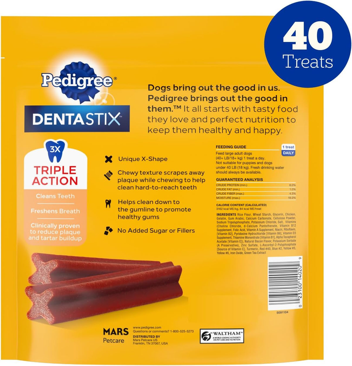 Dentastix Large Breed Dental Dog Treats, Fresh