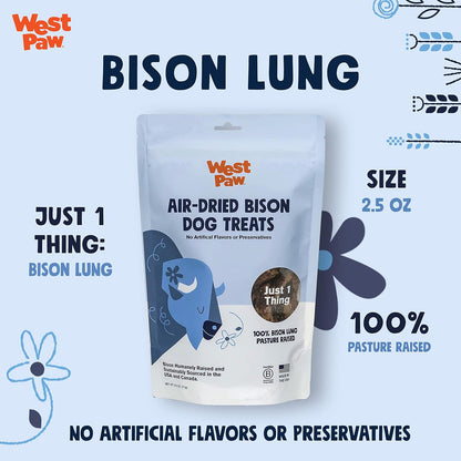 Air-Dried Single Ingredient Beef Lung Dog Treats – 100% Pasture-Raised, High-Protein, All-Natural Chews – Made in USA – Nutrient-Rich, Easily Breakable, Grain-Free