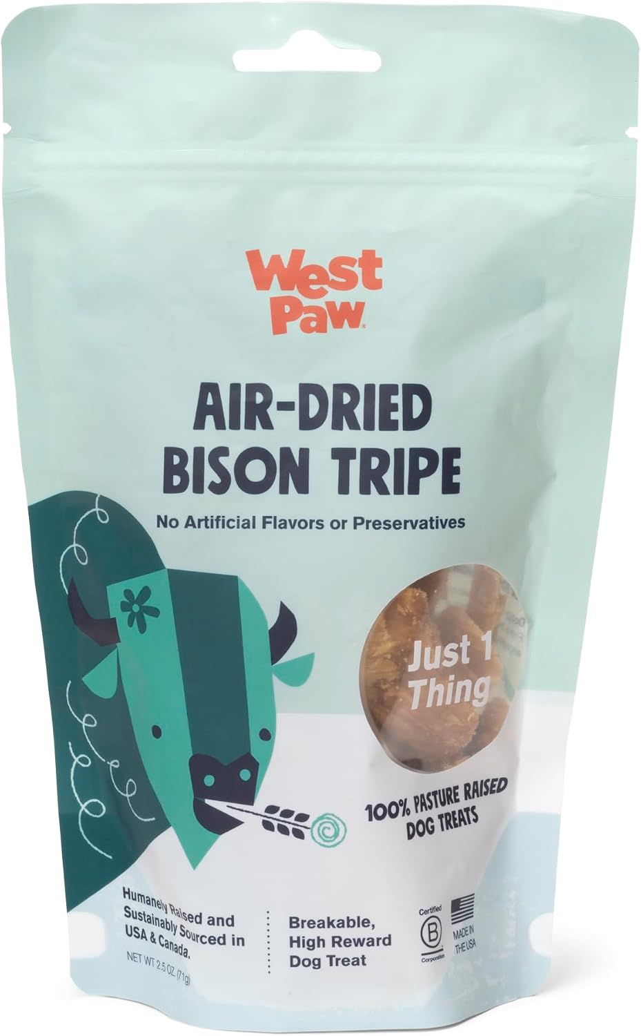 Air-Dried Single Ingredient Beef Lung Dog Treats – 100% Pasture-Raised, High-Protein, All-Natural Chews – Made in USA – Nutrient-Rich, Easily Breakable, Grain-Free