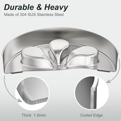 Slow Feeder Dog Bowl-1Cup for Small Puppy, Double-Layer 304 Stainless Steel Puzzle Bowl, Anti-Choking for Fast Eaters, Heavy-Duty Non-Slip Base, Dishwasher Safe