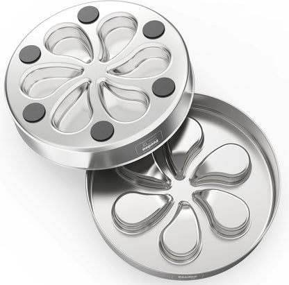 Slow Feeder Dog Bowl-1Cup for Small Puppy, Double-Layer 304 Stainless Steel Puzzle Bowl, Anti-Choking for Fast Eaters, Heavy-Duty Non-Slip Base, Dishwasher Safe