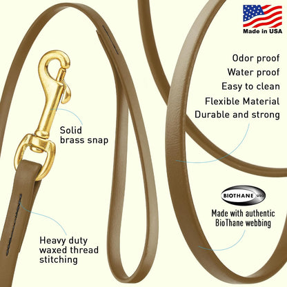 Biothane Working Lead for Dogs 6ft Black - Colors B