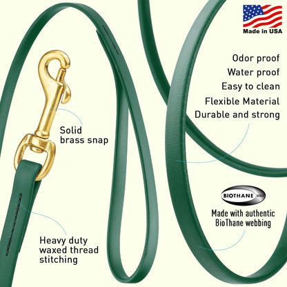 Biothane Working Lead for Dogs 6ft Black - Colors B