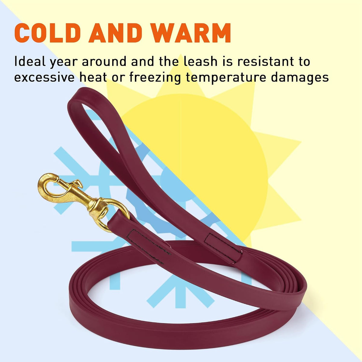 Biothane Working Lead for Dogs 6ft Black - Colors B